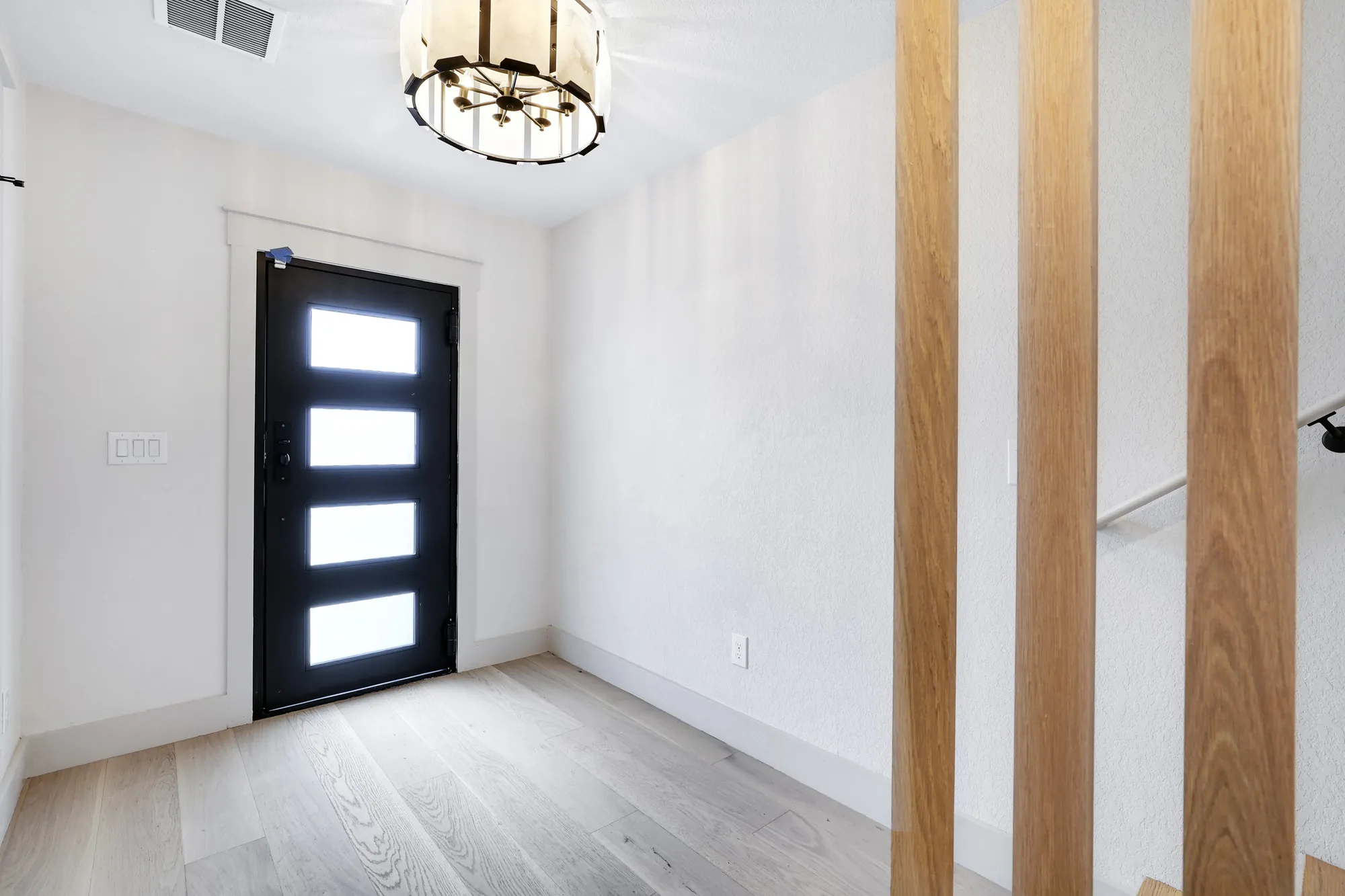 Front entry aluminum door installation