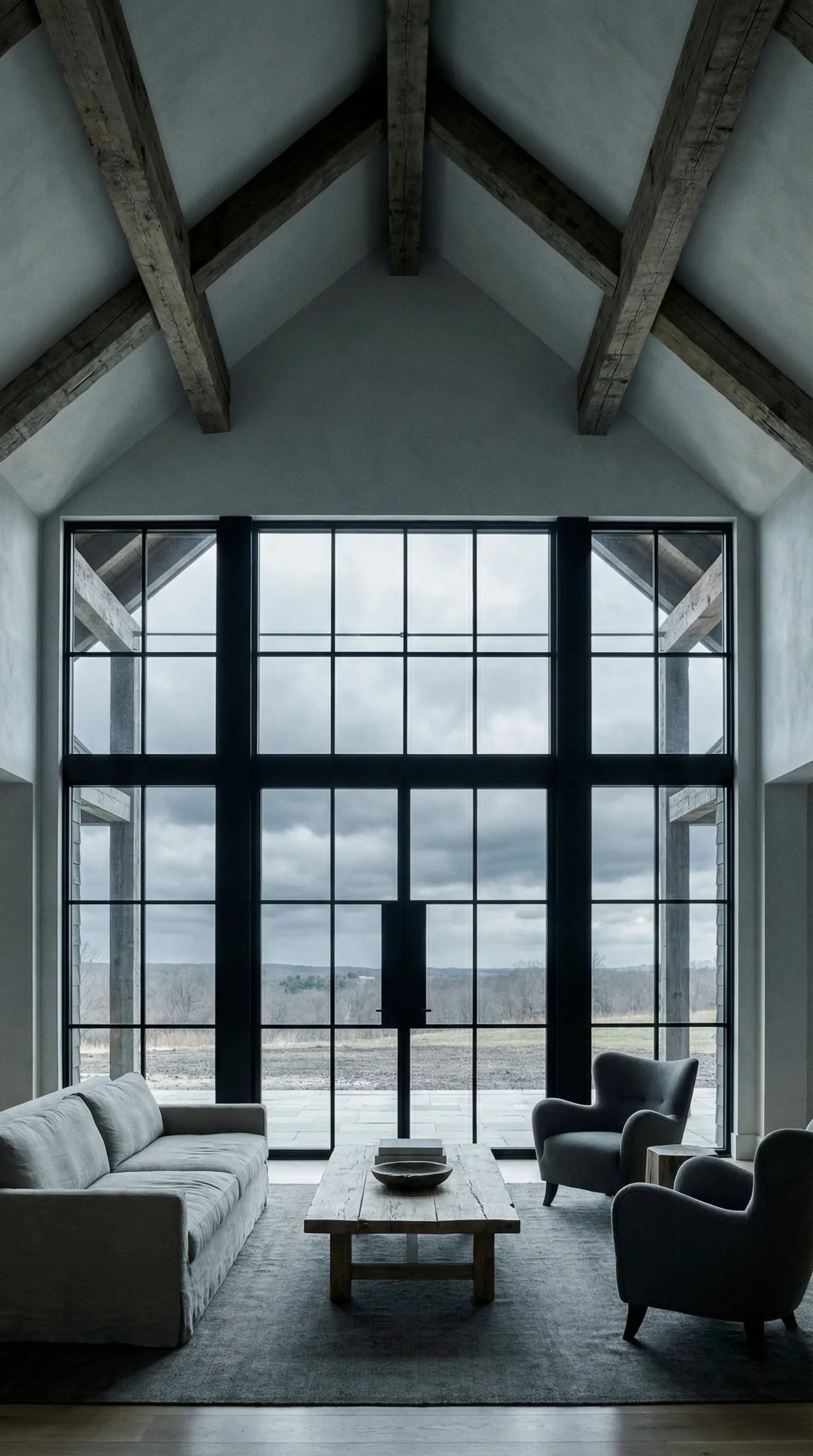 Modern window wall interior